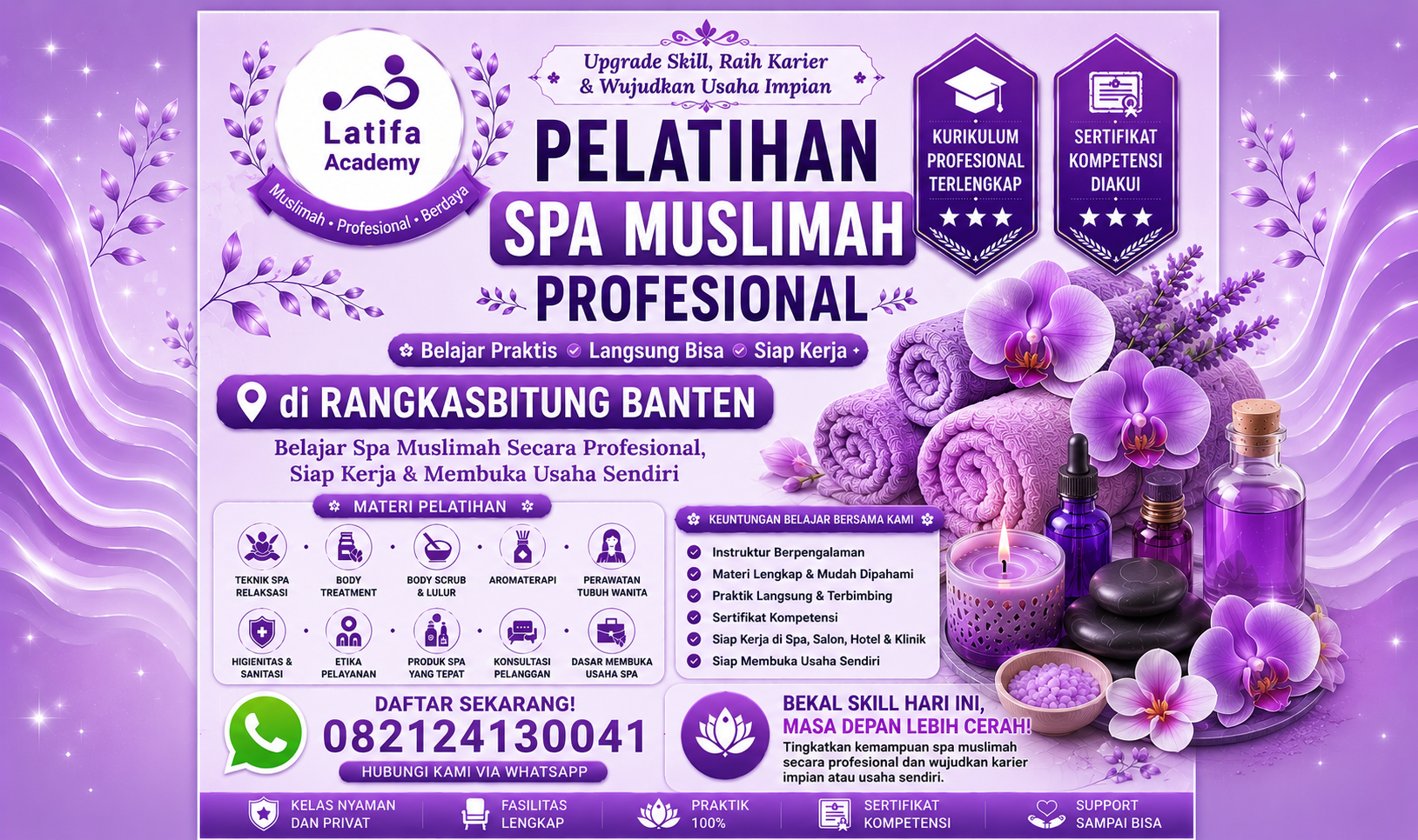 Pelatihan Spa Muslimah Profesional di Rangkasbitung Banten 082124130041